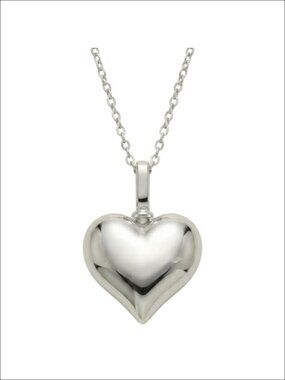 925 Sterling Silver Heart Cremation Urn Necklace for Ashes - Memorial Keepsake